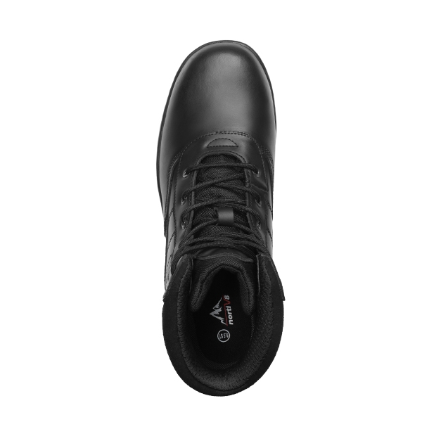 Men's Steel-Toe Industrial Work Boots - BLACK - 5